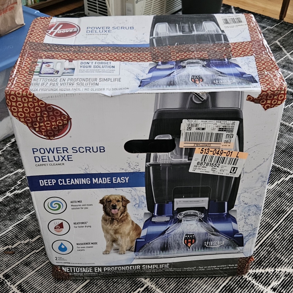Hoover Power Scrub Deluxe Carpet Cleaner - Blue